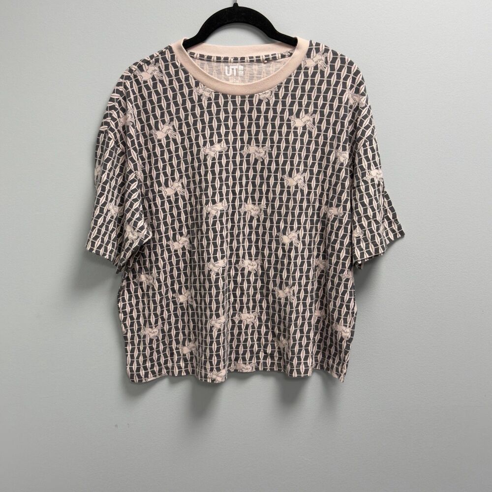 Bunny Rabbit Cropped Crew Neck T Shirt UNIQLO Medium Museum of Fine Arts Boston